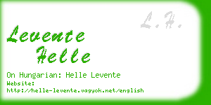 levente helle business card